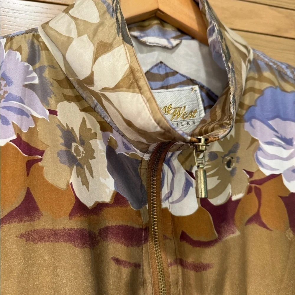 Vintage East West Silks Bomber Jacket / 80's / Silk / small / generous sizing